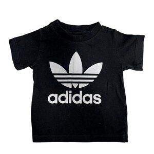 Adidas Black Logo T-shirt - Size 12 Months